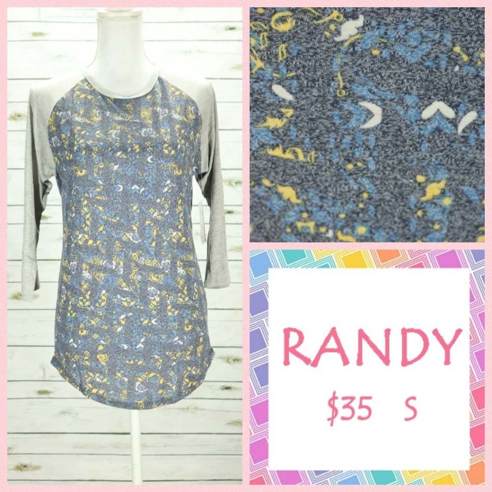 NWT LuLaRoe Randy (small) blue heather floral body